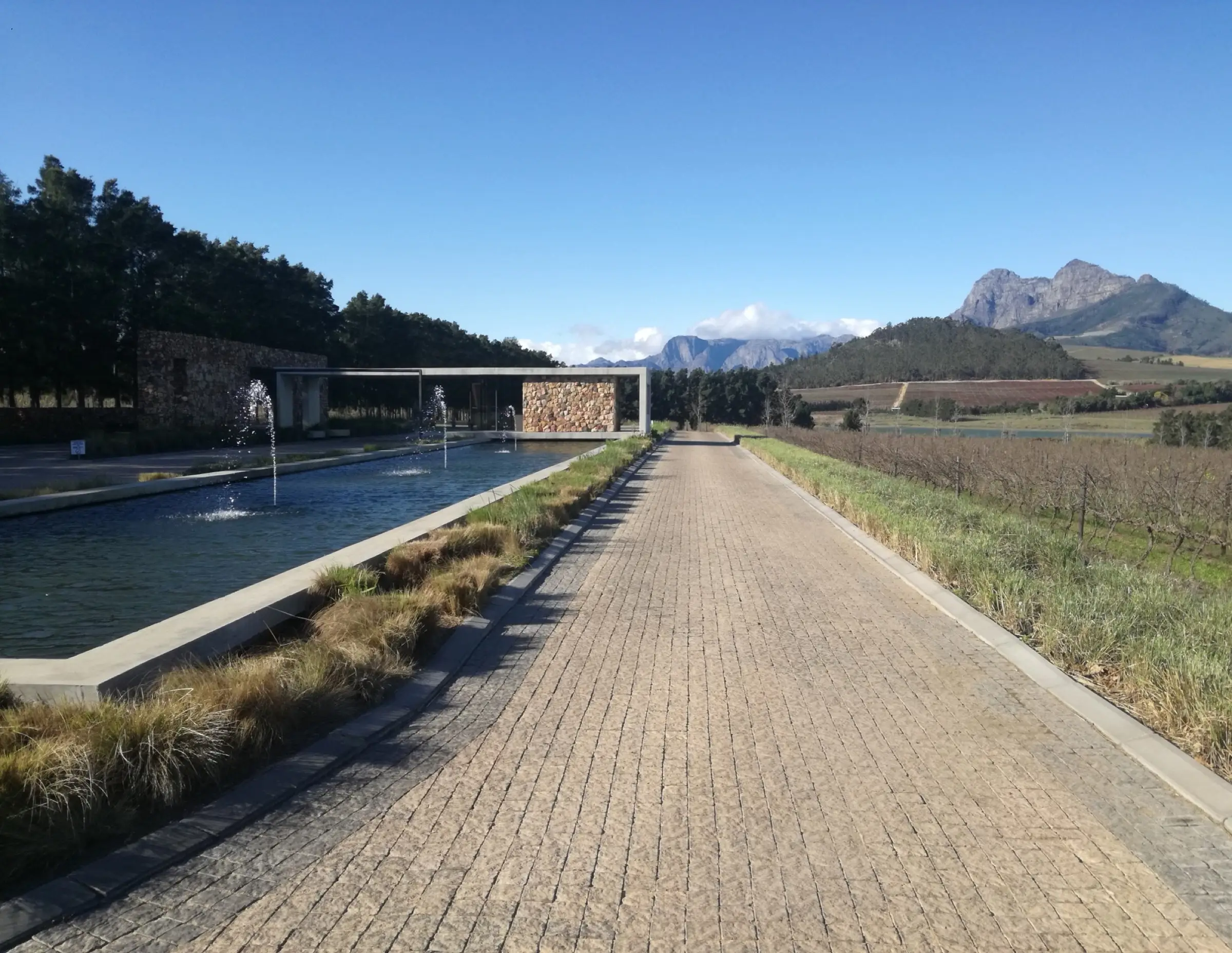 CAPECAST paving across a Cape winelands estate